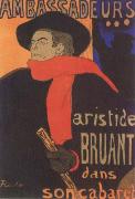 Henri de toulouse-lautrec Aristide Bruant in his Cabaret Germany oil painting artist